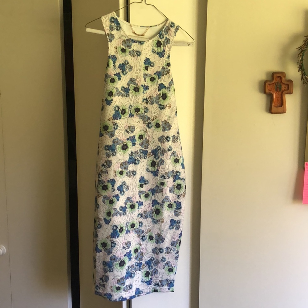 Floral / Python fitted dress - Picture 3 of 5